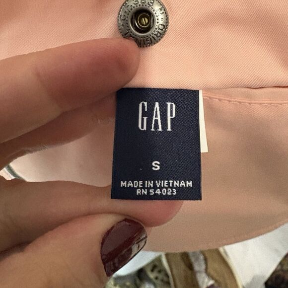 Vintage Y2K Gap Faux Fur Reversible Fleece Vest Size Small Light Pink Full Zip - Picture 6 of 6